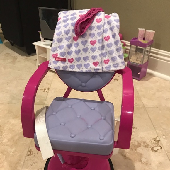 american girl salon chair and wrap set